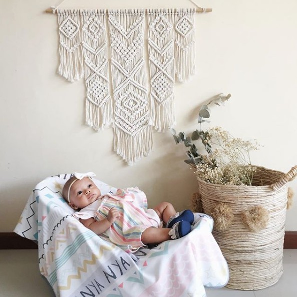 Maison Elmesa Baby Blanket Selimut Bayi Selimut Nama Tribal Series