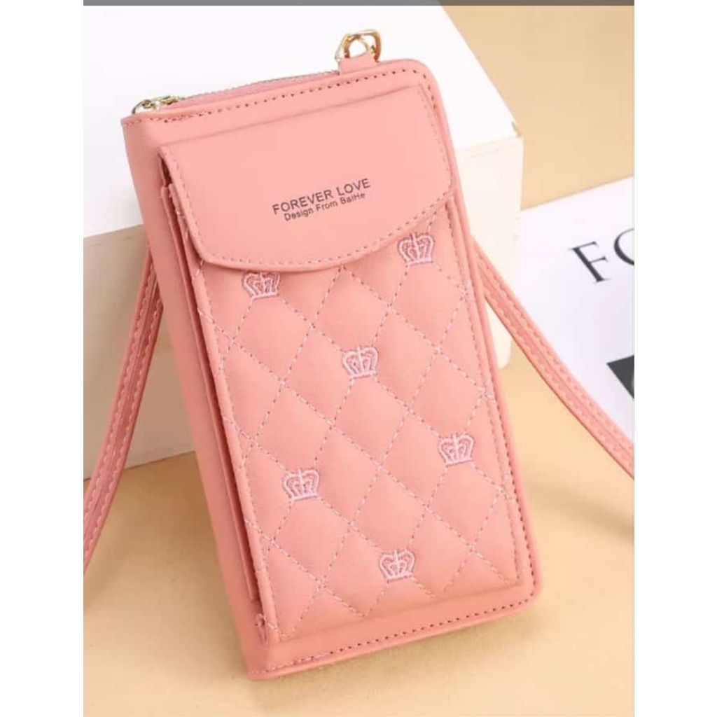 ASFOUR - Tas Selempang Bordir Mahlota Kulit Wanita Dompet Hp Cewek Tas Multifungsi Mini Bag