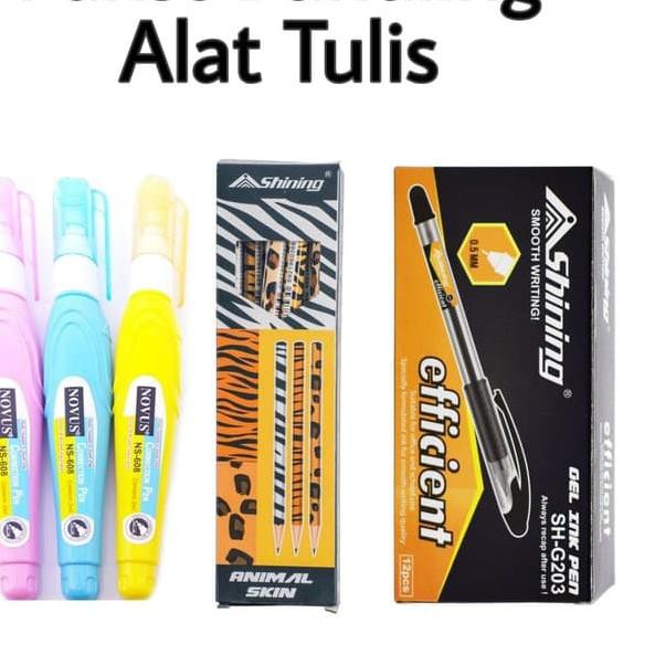 

✶ Paket Bundling Alat Tulis (Pulpen + Pensil 2B + Tip-Ex) ❇