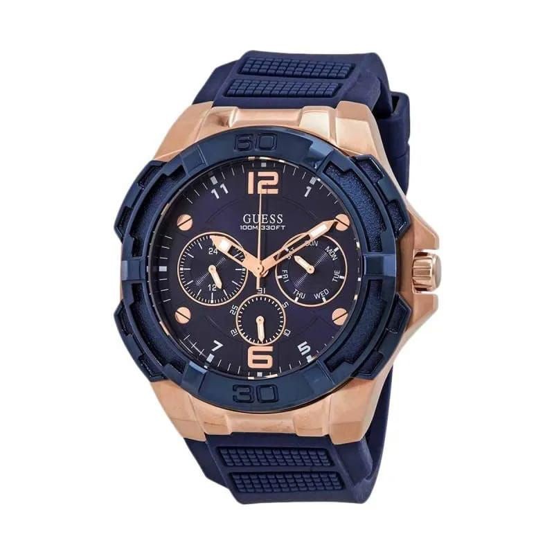 Jam Tangan Pria Merk Guess Original Type W1254G3 Stainless Baterai