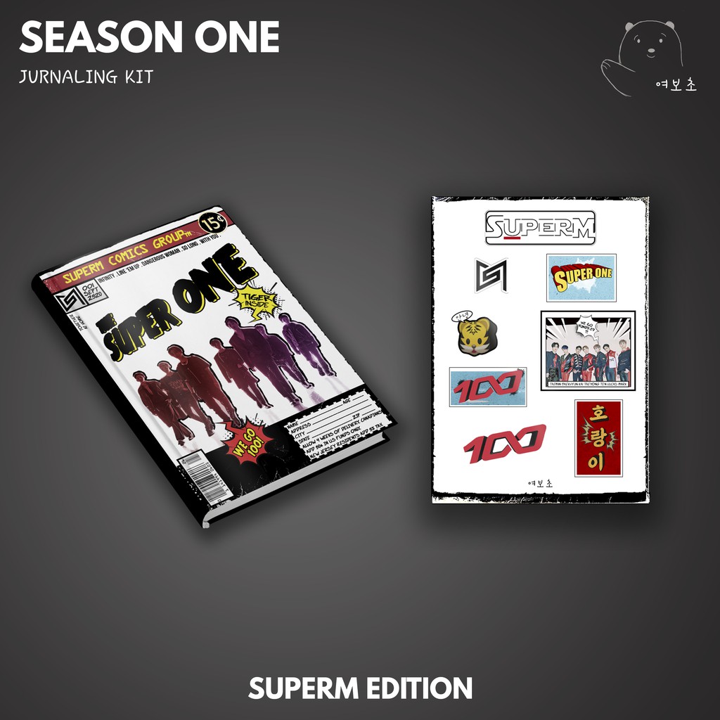 

SUPERM: Super One Journaling Kit [Notebook Hardcover A6 & Sticker, FREE Bookmark & PC] PRE-ORDER