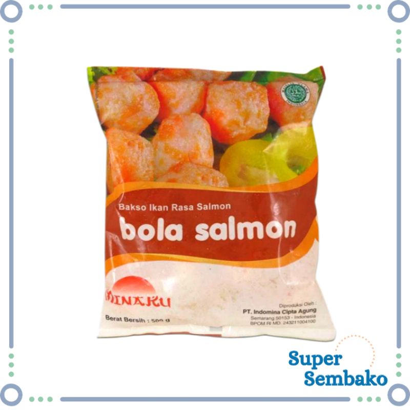 FROZEN FOOD MAKANAN BEKU MINAKU BAKSO IKAN BOLA SALMON BBQ SUKI DIMSUM 500gr