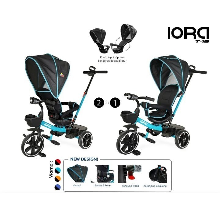 PMB Sepeda Anak Roda Tiga Tricycle Iora T18