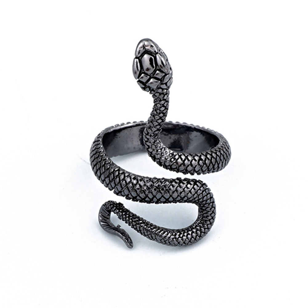 Retro Punk Snake Ring for Men Women Exaggerated  Opening Adjustable Rings