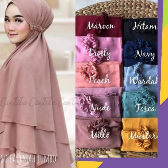 BERGO MARYAM JUMBO 2LAYER PREMIUM HIJAB MARYAM JUMBO DOUBLE LAYER "MRB.02Jl22ν"