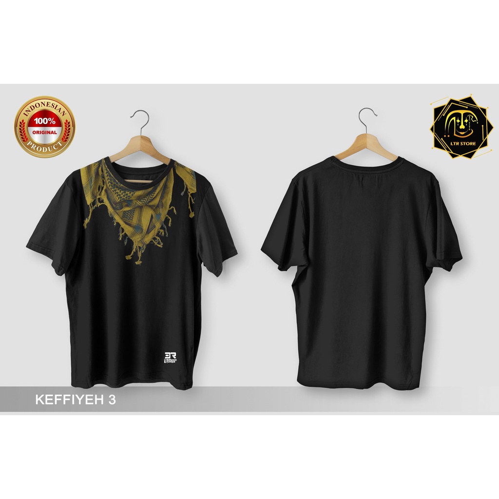[ BAYAR DI TEMPAT ] BAJU PRINTING GAMBAR KEFFIYEH 3 - KAOS DISTRO ORIGINAL PENUTUP KEPALA KHAS TIMUR