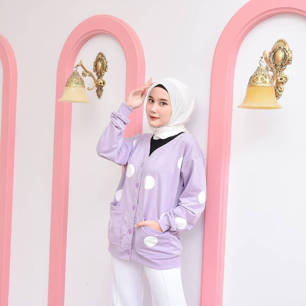 Nara Grosir - Biya Dotty Outer | Fashion Terkini | Sweater Termurah