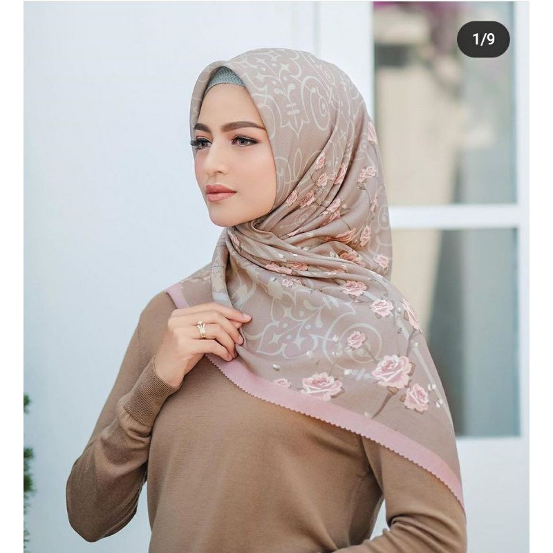 kerudung deenay kw terbaru motif bunga
