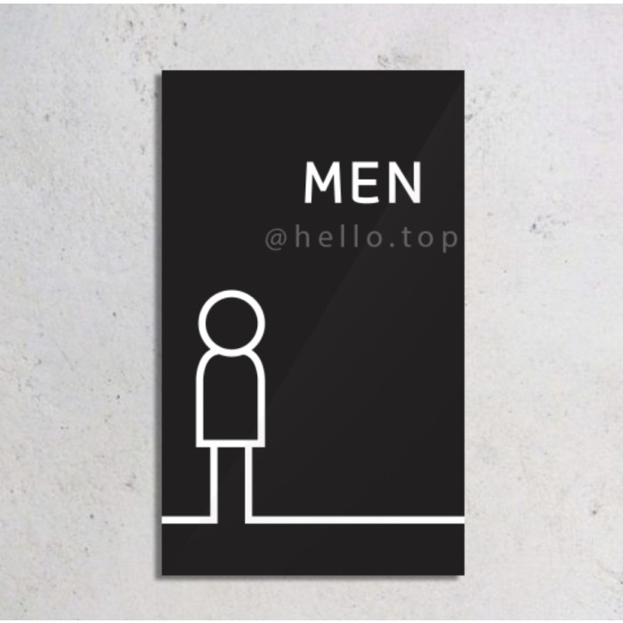 

Toilet Sign Acrylic Men Modern | Akrilik Label | Sign Toilet Keren