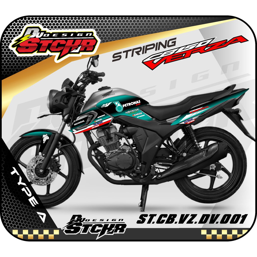 STRIPING CB VERZA PETRONAS - STIKER MOTOR CB VERZA PETRONAS- STIKER CB VERZA PETRONAS