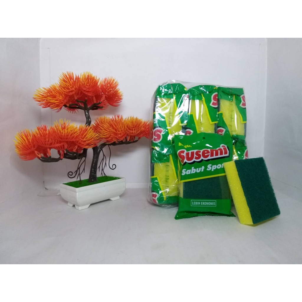 Susemi Spons Sabut Cuci Piring Dua Sisi Double Magic 2 in 1 Dishwash Sponge Piring Sponge Gelas Sendok Makan