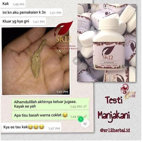 PELANCAR HAID AMPUH  MANJA SR12/ MANJAKANI ACEH SR12 HERBAL / OBAT KEPUTIHAN / KISTA / PROMIL BPOM
