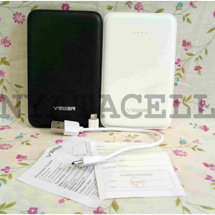 NEW POWERBANK VEGER V18 22500MAH SLIM PORTABLE POWER BANK 22500 MAH - HITAM MILENIA
