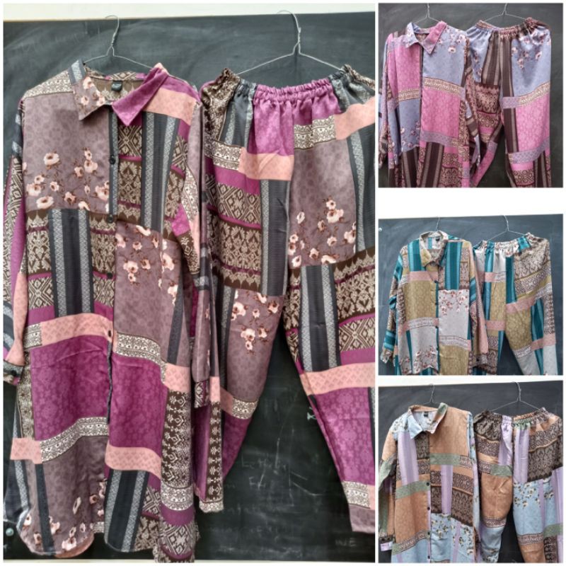 setlong / set celana long tunik maxmara