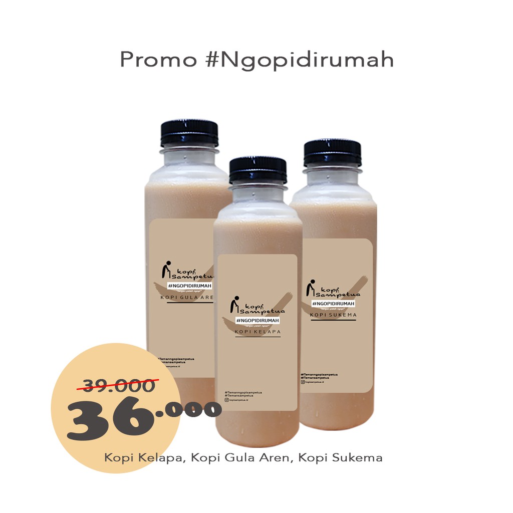 

Paket Mix Coffee 2 Go, Kopi Sampetua, Gula Aren, Sukema