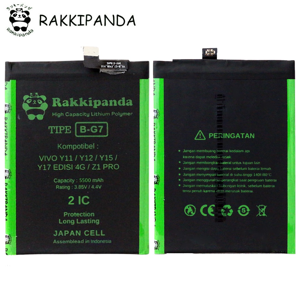 R/K- RakkiPanda - B-G7 BG7 Vivo Y11 / Y12 / Y15 Edisi 4G/ Y17 Edisi 4G / Z1 Pro Batre Batrai Baterai