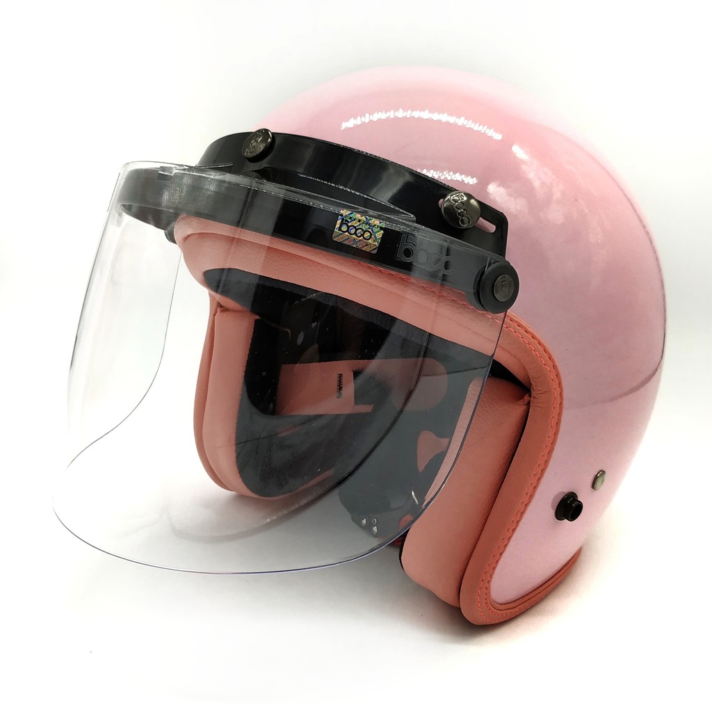 Helm Retro Bogo Wanita Sada Rosa Pink Pastel