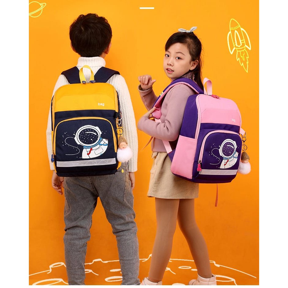 Tas Sekolah Anak Perempuan Laki2 Murah TK, SD, SMP Model Style Korean Tas Ransel Astronot Anak