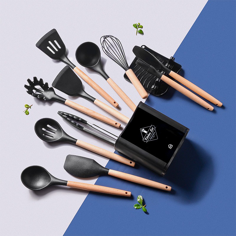 SET Peralatan Memasak SPATULA PREMIUM Utensil 13 Pcs Alat Masak Dapur Silicone Tahan Panas