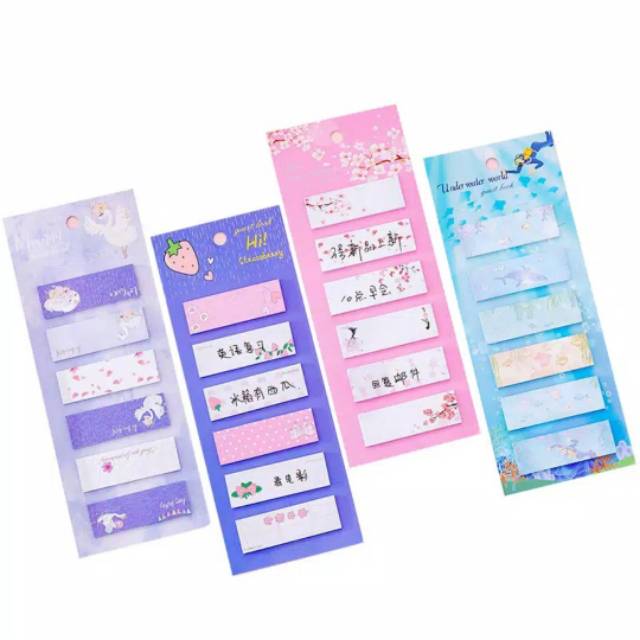 

sticky notes girl heart siz paste card creative index paste combination