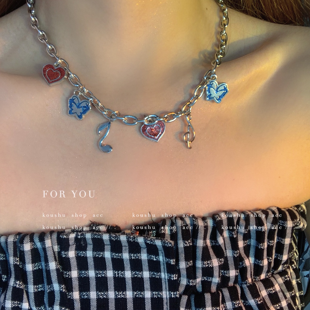 Kalung Rantai Dengan Liontin Not Balok Lucu Untuk Wanita
