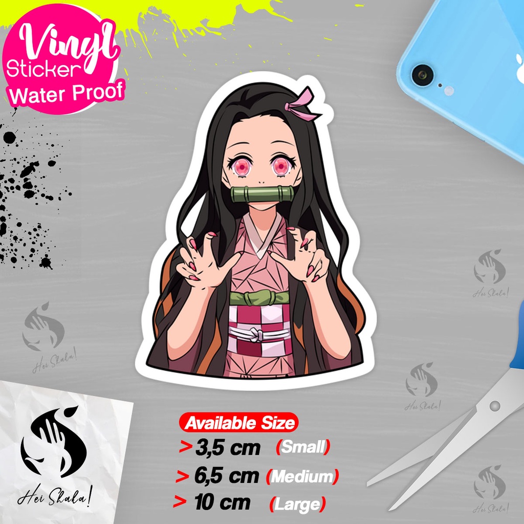 

Stiker Nazuko Kamado 003 Demon Slayer Kimetsu No Yaiba Sticker Anime Jepang Bahan Vinyl Anti Air
