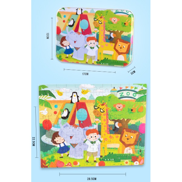 TweedyToys - Mainan Edukatif / Puzzle Kayu / Jigsaw Puzzle 120 Pcs Lucu