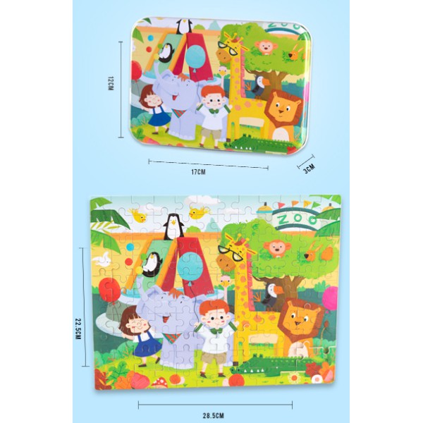 TweedyToys - Mainan Edukatif / Puzzle Kayu / Jigsaw Puzzle 120 Pcs Lucu