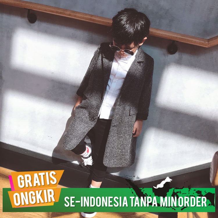 Jas Anak Laki-Laki Pakaian Anak Jas Mantel Panjang Mantel Anak Fashion