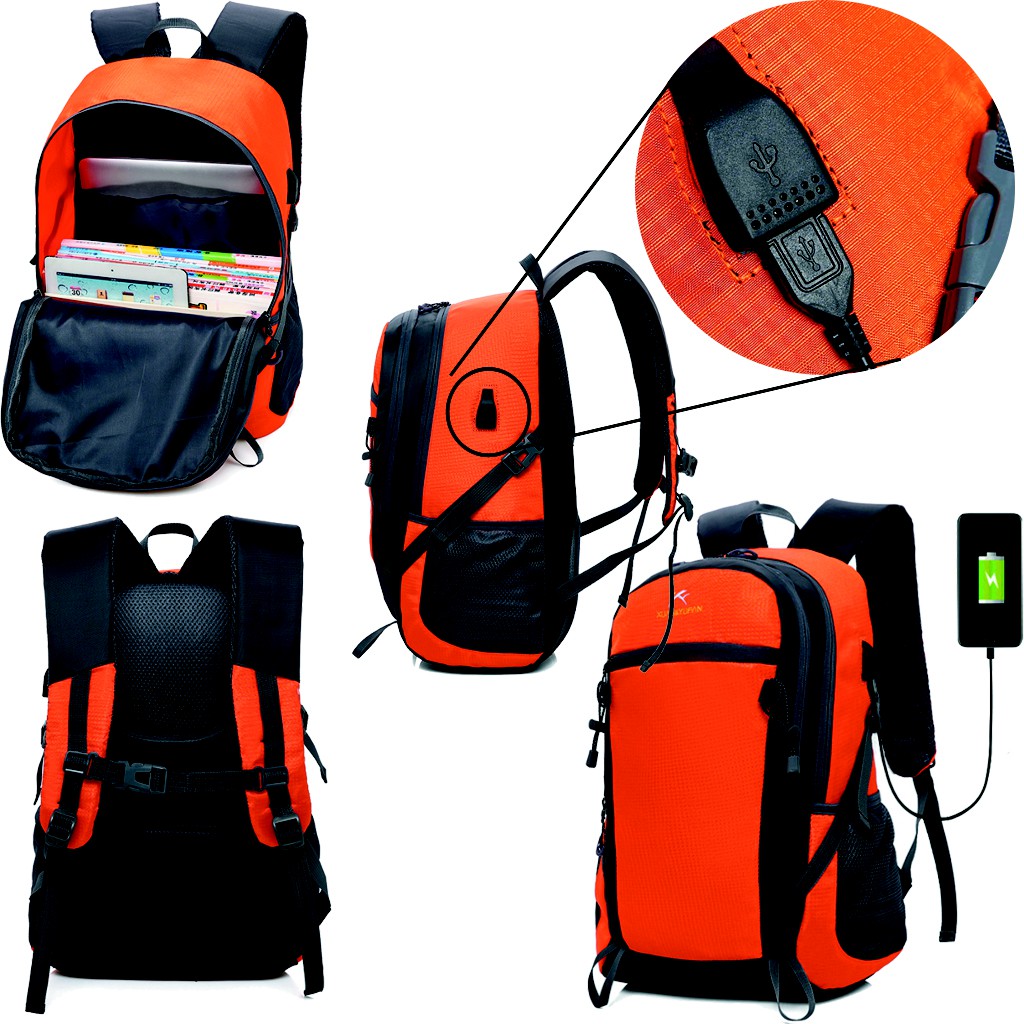 TW02-02 Tas Gunung Ransel Dengan USB Port