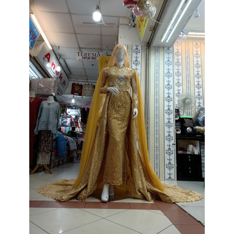 GAUN SLIM BEREKOR MODERN//GAUN WEDDING MEWAH//GAUN