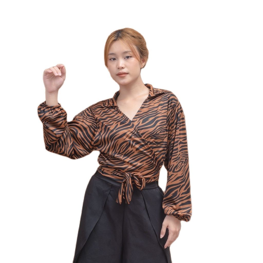 ZASKIYA - Angelie Wrap Top / Angel Wrap Top / Atasan Kimono Ikat Wanita