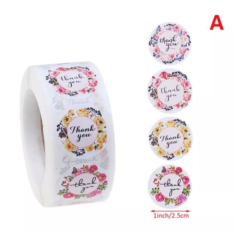 

Sticker Tank You 100 Pcs Sticker Souvenir Stiker Terima Kasih Segel Kemasan