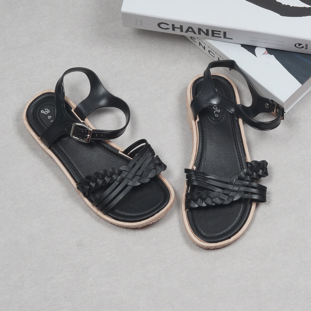 Sandal Wedges Wanita Putri - Sandal Gladiator Kepang