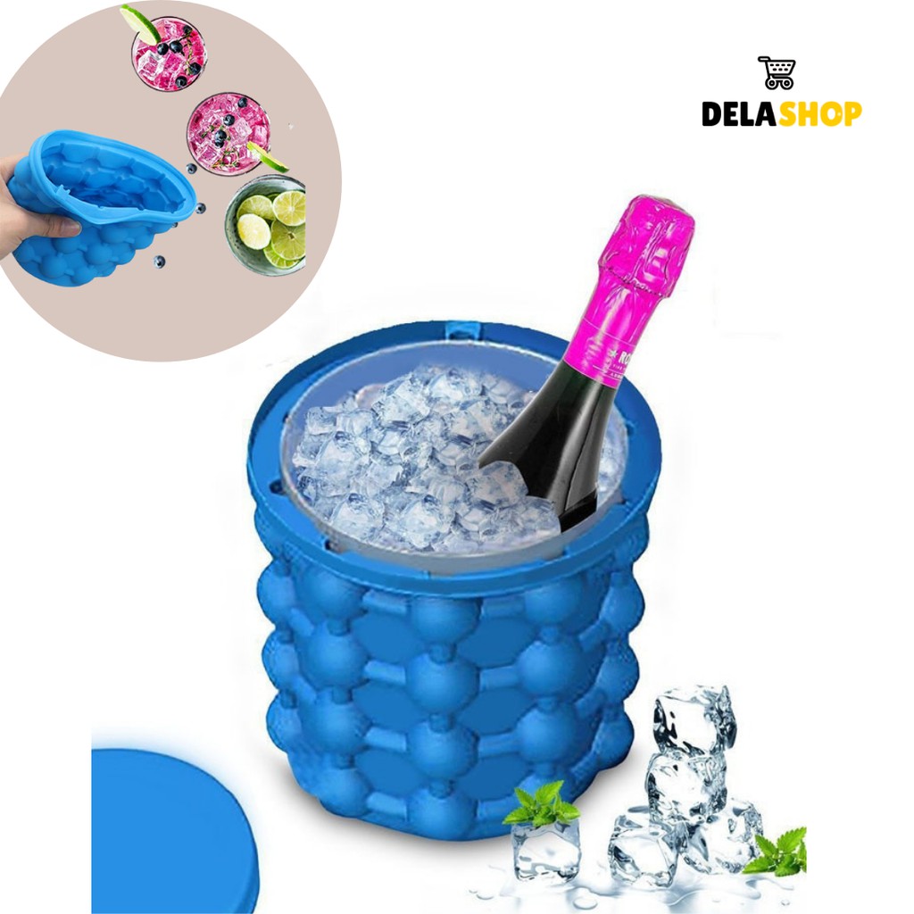 Pencetak Es Batu Ice Cube Maker 3D Silicone Rubber Mold - Gelas Cetakan Es Batu