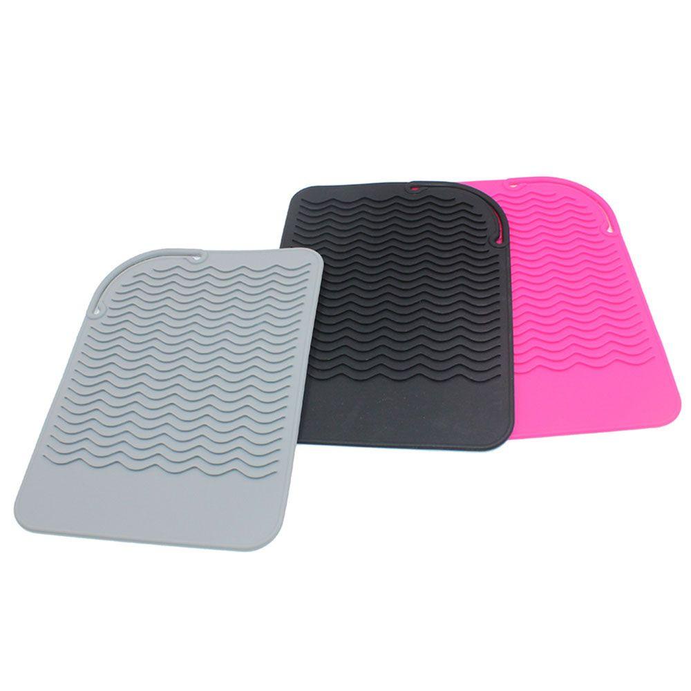 AUGUSTINA Silicone Mat Pouch Professional Home Non-slip Alat Styling Multi Fungsi Untuk Besi Datar