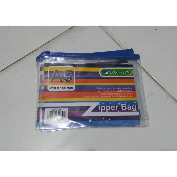 

Zipper bag / tas dokumen ukuran A5