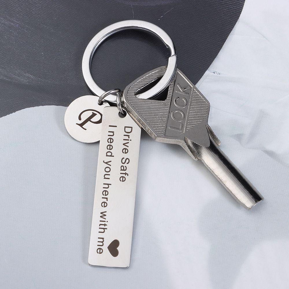 Suyo Drive Safe Keychain Anniversary Pacar Pacar Aksesoris Tas Tangan Stainless Hadiah Kekasih