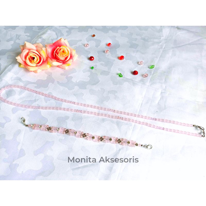 Konektor masker | Konektor masker kristal | Konektor masker mutiara | Konektor masker mewah | strap 