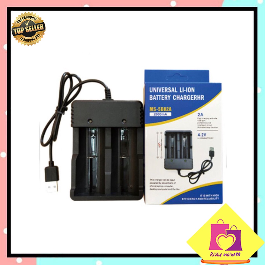 rizkyonline88 charger baterai 1 slot dan 2 slot universal 1.2V jin long