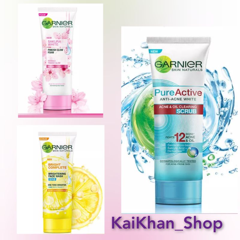 GARNIER Facial Wash [ 100ml ]