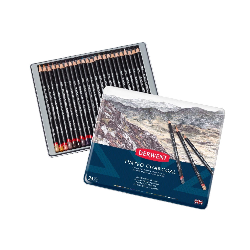 

Derwent Tinted Charcoal Pencils Set 24