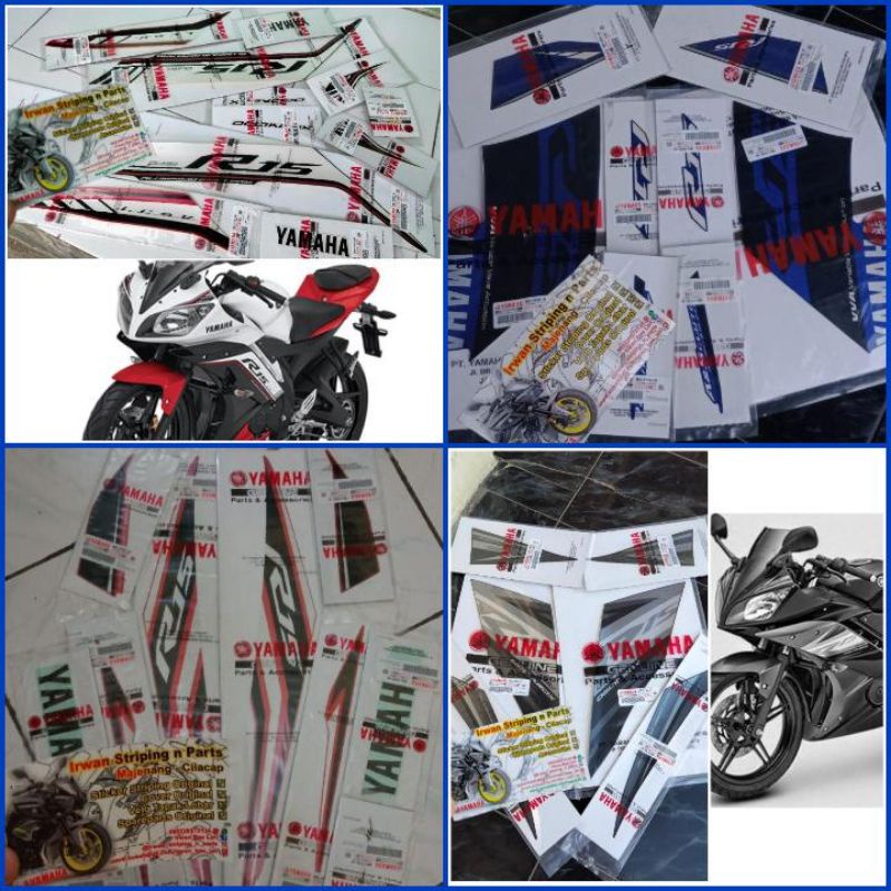 Stiker Sticker Striping Decal Original Yamaha YZF R15 R15V2 R15V3 2014 - 2021