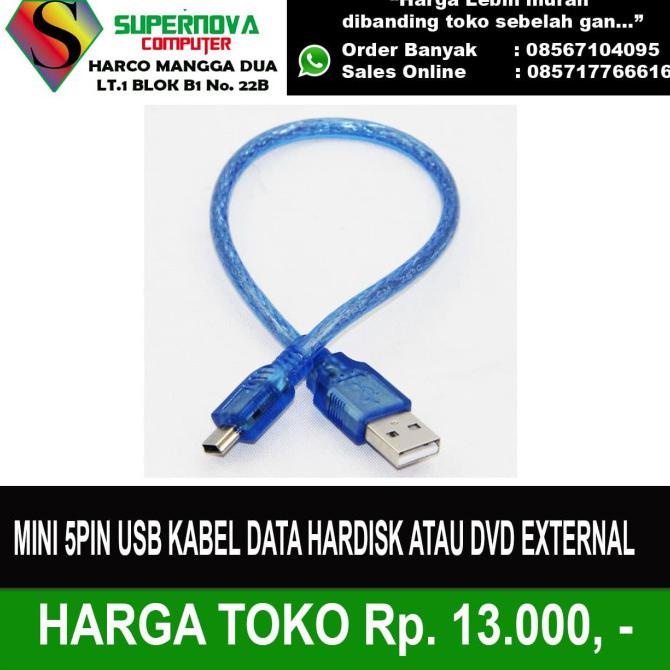 Hadir Mini 5Pin Usb Kabel Data Hardisk Atau Dvd External Termurah Promo