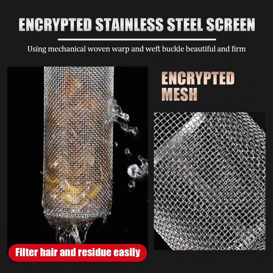 Saringan Rambut Bahan Stainless Steel Mesh Anti Sumbat Untuk Kamar Mandi / Dapur