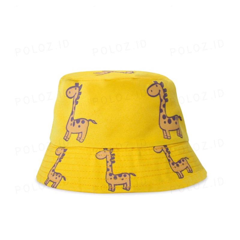 BUCKET HAT ANAK MOTIP JERAPAH BUCKET ANAK DINO