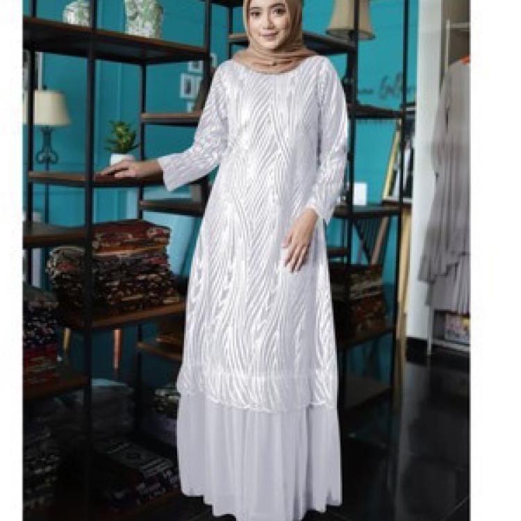 【11.11】 (MODEL BARU) SIZE S/M,L,XL,XXL GAMIS MERLIN/GAMIS BRUKAT TILE/GAMIS KONDANGAN/GAMIS MUSLIM W