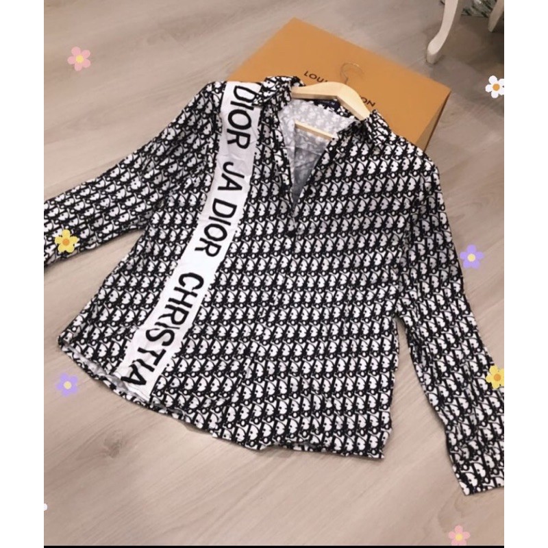 KEMEJA DIOR OVER SIZE fashion wanita import bkk