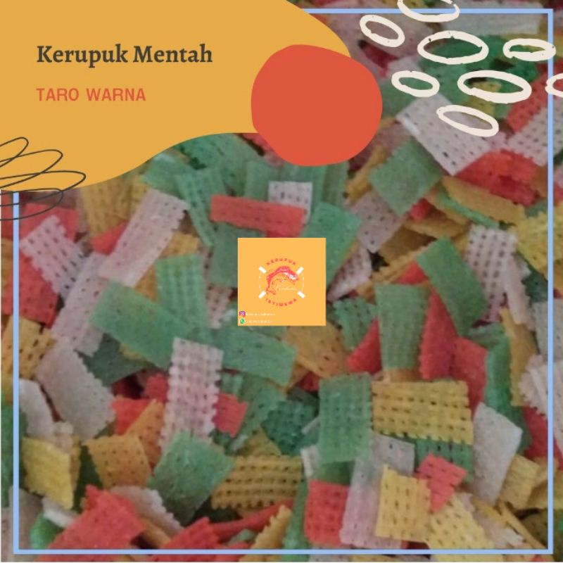 

[250gr] KERUPUK TARO WARNA WARNI/KRUPUK MENTAH JARING WARNA WARNI/KRECEK TARO