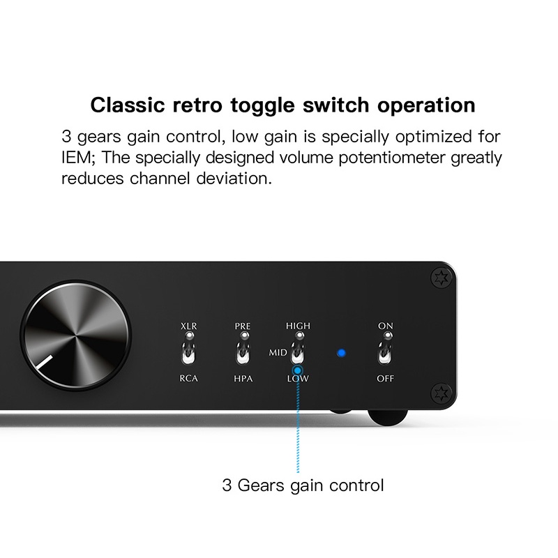 Smsl HO200 HiRes headphone amplifier 16ohm 6W / 32ohm 3W RCA pre output 6.4 balanced output Untuk Hi-End pre amp XLR